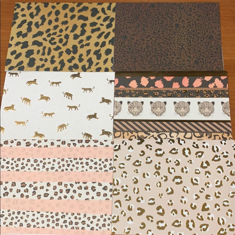 6 Pack of Cheetah Print Thank You Cards